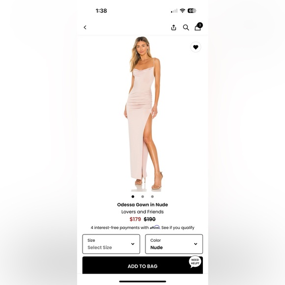 Lovers and Friends Elegant Blush Pink Maxi Dress - NEW (tags in/ never worn) - Picture 4 of 5